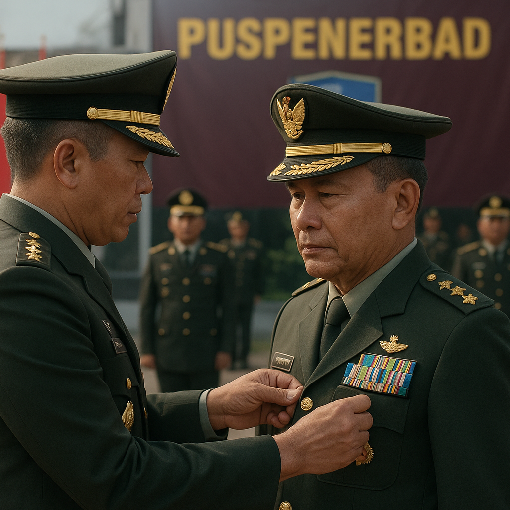 Pensiunnya Sang Komandan Puspenerbad, Kolonel Pnb (Purn.) Arief Darma Wijaya Disemati Tanda Jasa