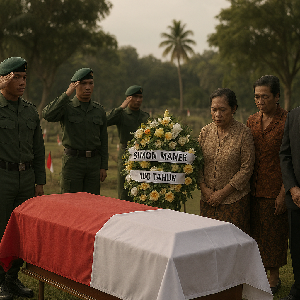 TNI Bantu Pemakaman Veteran Perang Timor Timur Berusia 100 Tahun