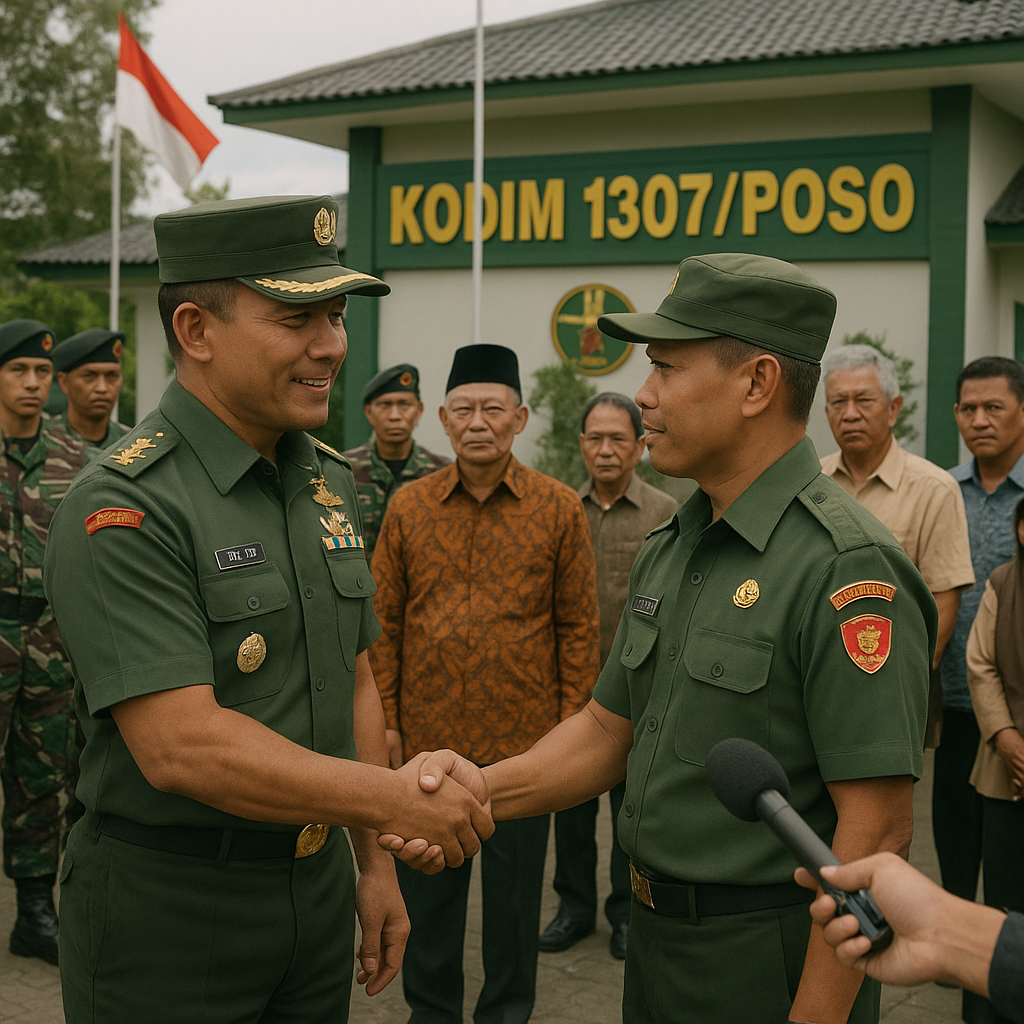 Danrem 132/Tadulako Kunjungi Kodim 1307/Poso, Tegaskan Profesionalisme dan Kedekatan dengan Rakyat