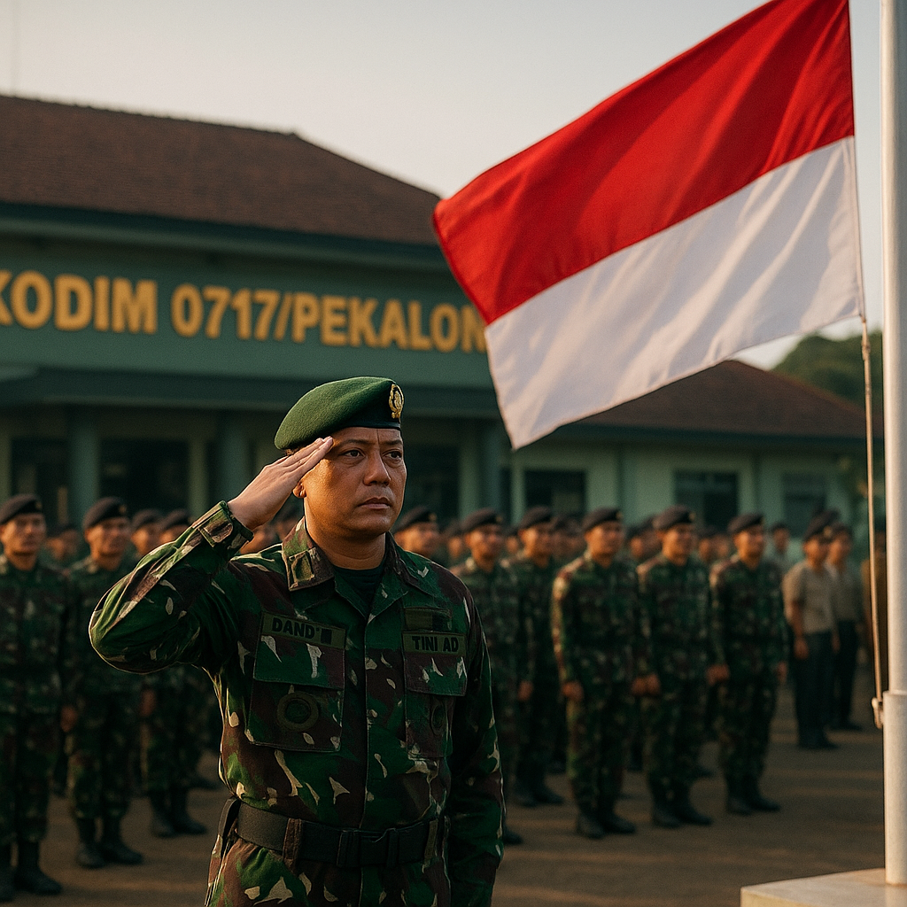 Semangat Sapta Marga Berkobar, Upacara di Kodim 0717/Pekalongan Tanamkan Nilai Dasar Keprajuritan