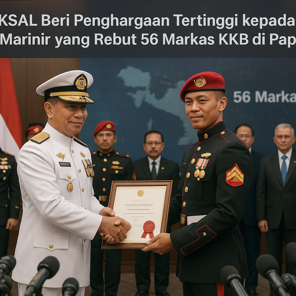 KSAL Beri Penghargaan Tertinggi kepada Marinir yang Rebut 56 Markas KKB di Papua