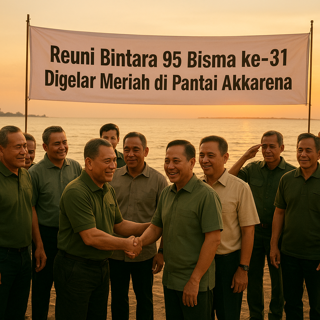 Reuni Bintara 95 Bisma ke-31 Digelar Meriah di Pantai Akkarena