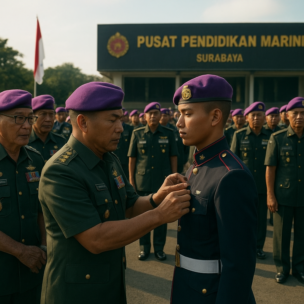 Upacara Kenaikan Pangkat di Pusat Pendidikan Marinir Dihadiri Puluhan Purnawirawan