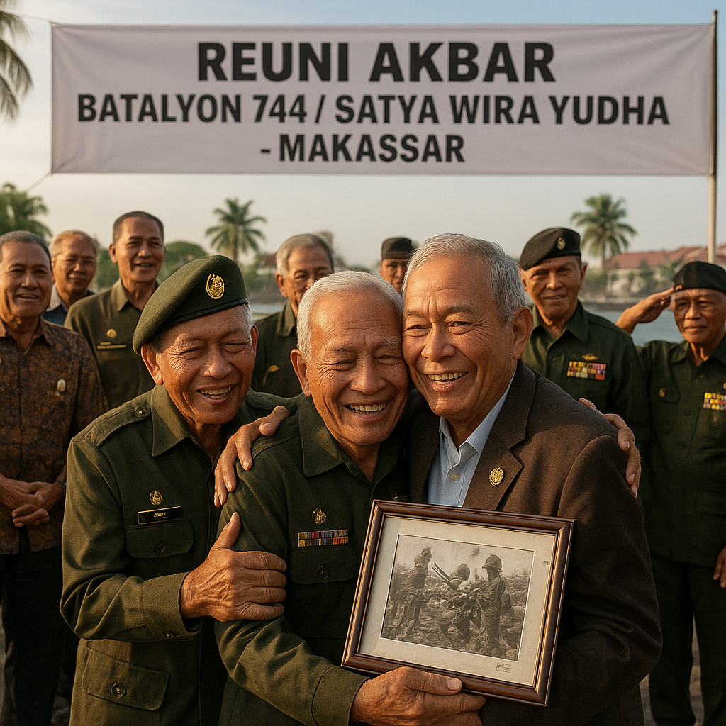 Reuni Akbar Batalyon 744/Satya Wira Yudha di Makassar, Kenang Masa Operasi Timor Timur