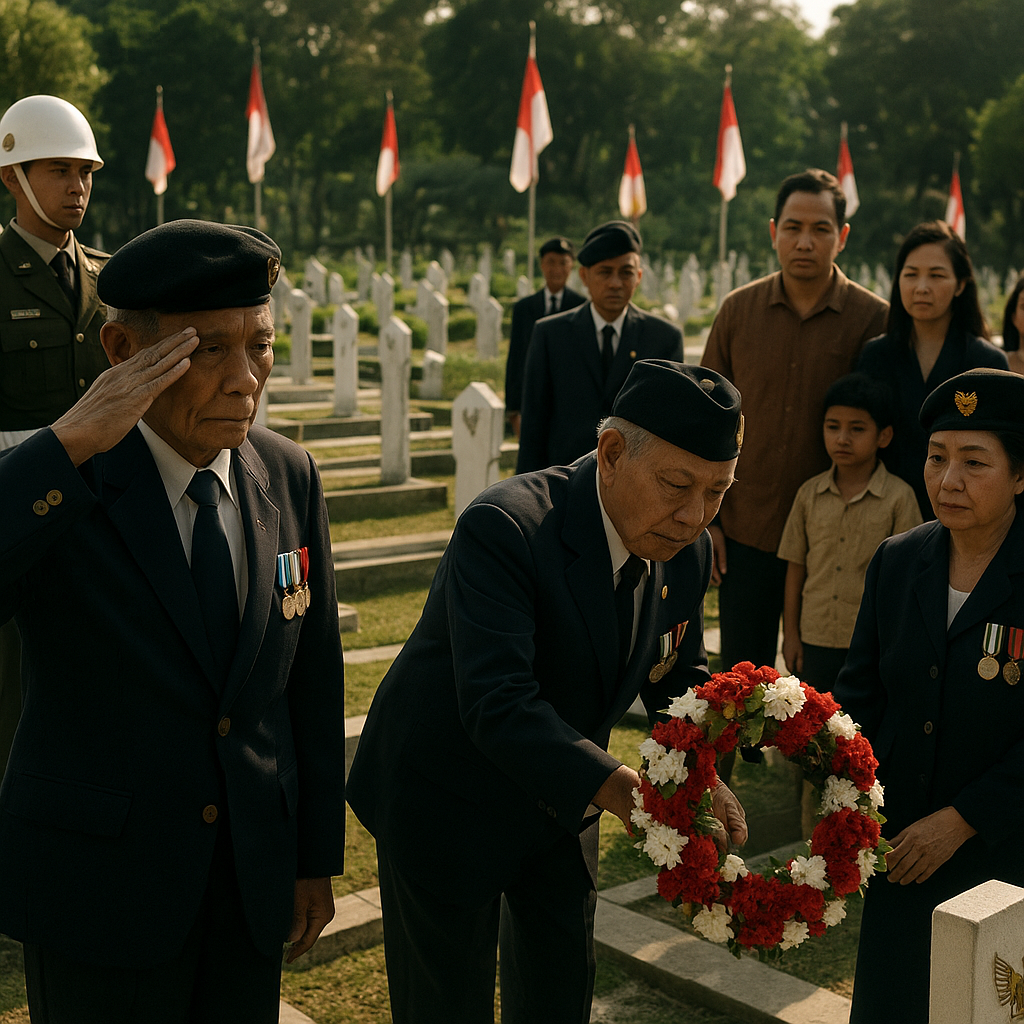 Upacara Penghormatan di Makam Pahlawan Nasional, Diikuti Para Veteran