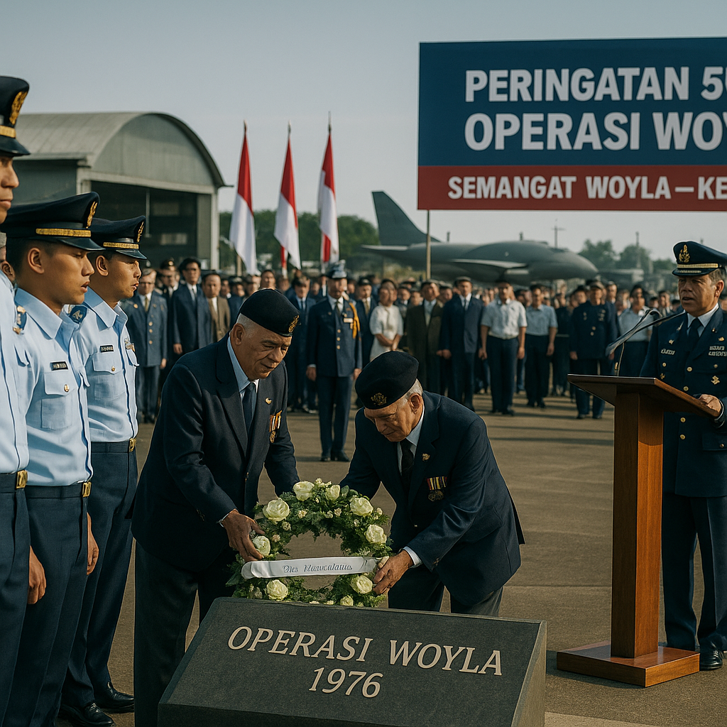 Upacara Peringatan 50 Tahun Operasi Woyla, Hormati Para Pahlawan Penerbang