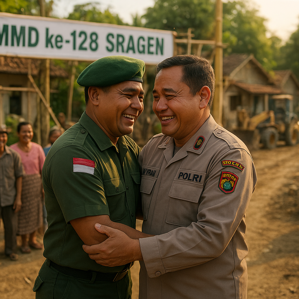 Kisah Satgas TMMD yang Berjumpa dengan Sahabat Lamanya di Lokasi Pembangunan Desa