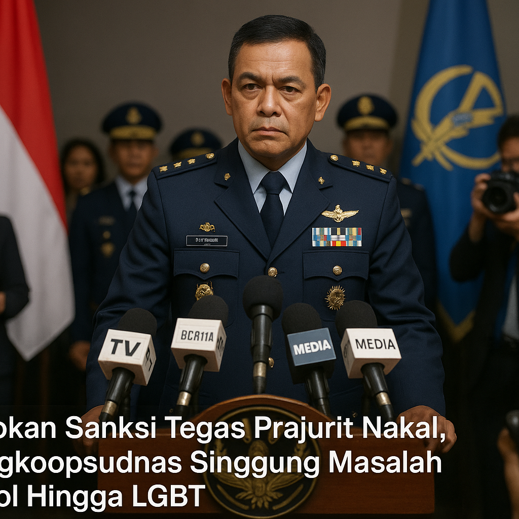 Siapkan Sanksi Tegas Prajurit Nakal, Pangkoopsudnas Singgung Masalah Judol Hingga LGBT