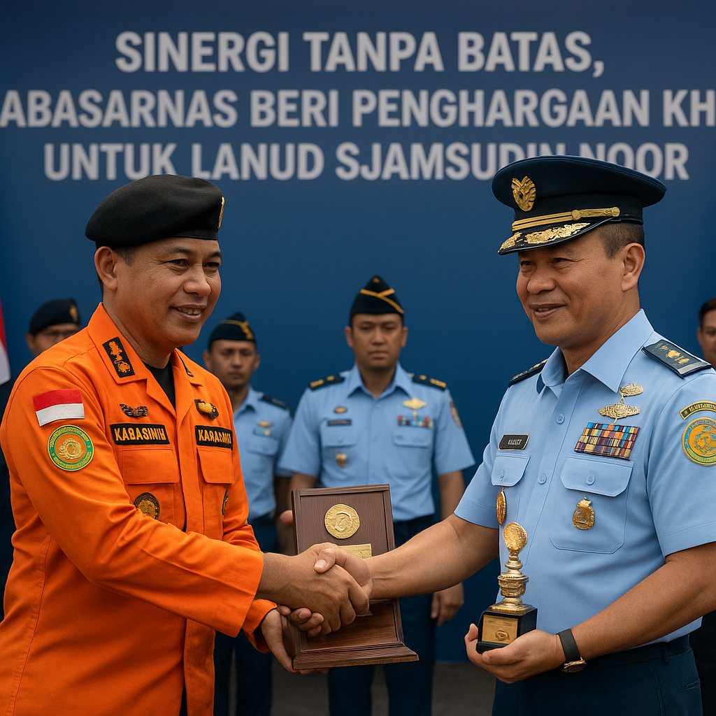 Sinergi Tanpa Batas, Kabasarnas Beri Penghargaan Khusus untuk Lanud Sjamsudin Noor