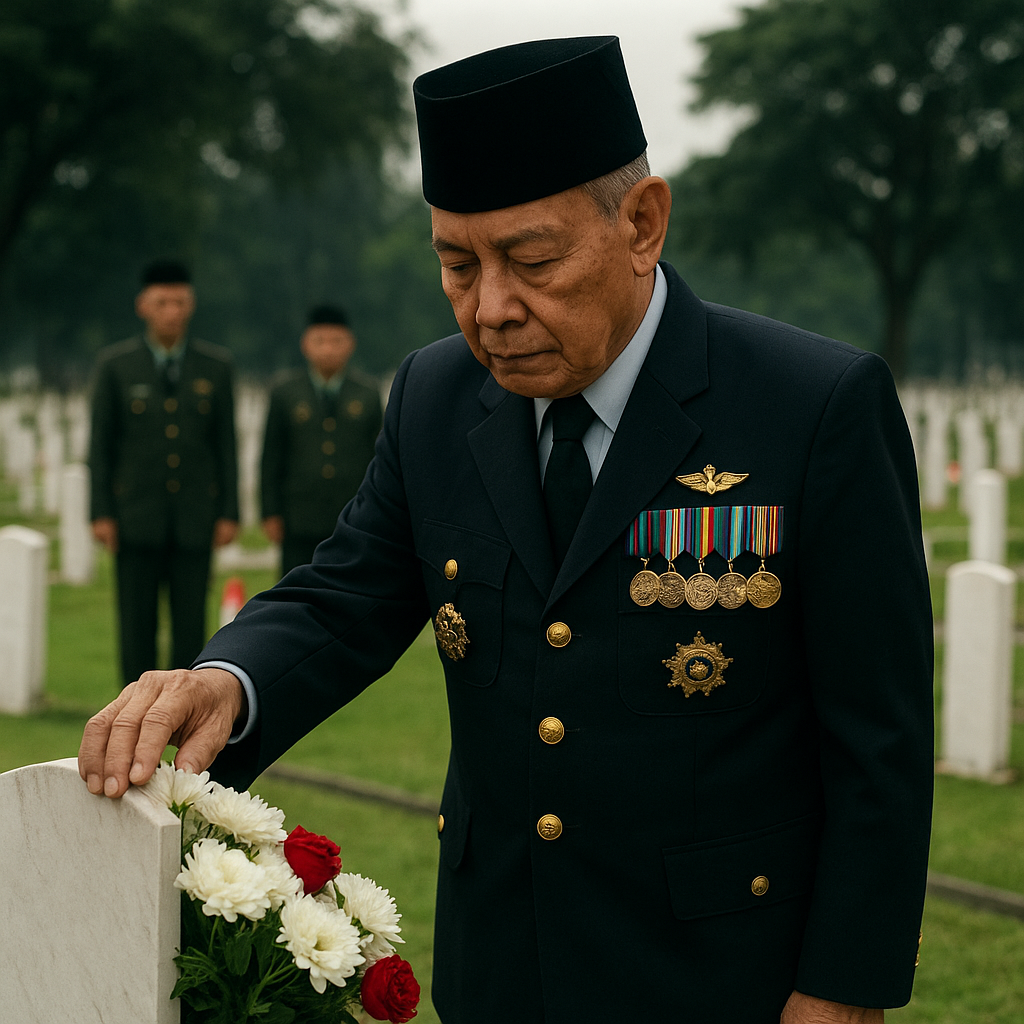 Ziarah ke TMP Kalibata, Jenderal (Purn) Edhie Prahasto Kenang Rekan Seperjuangan