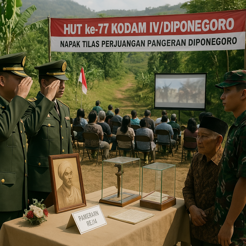 Peringatan HUT ke-77 Kodam IV/Diponegoro, Napak Tilas Perjuangan Pangeran Diponegoro
