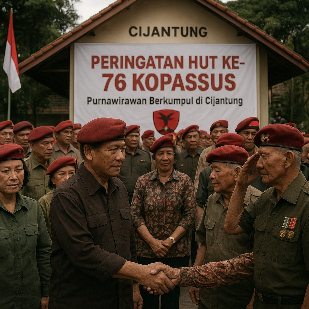 Peringati Hari Ulang Tahun Kopassus, Para Purnawirawan Kembali Berkumpul di Cijantung