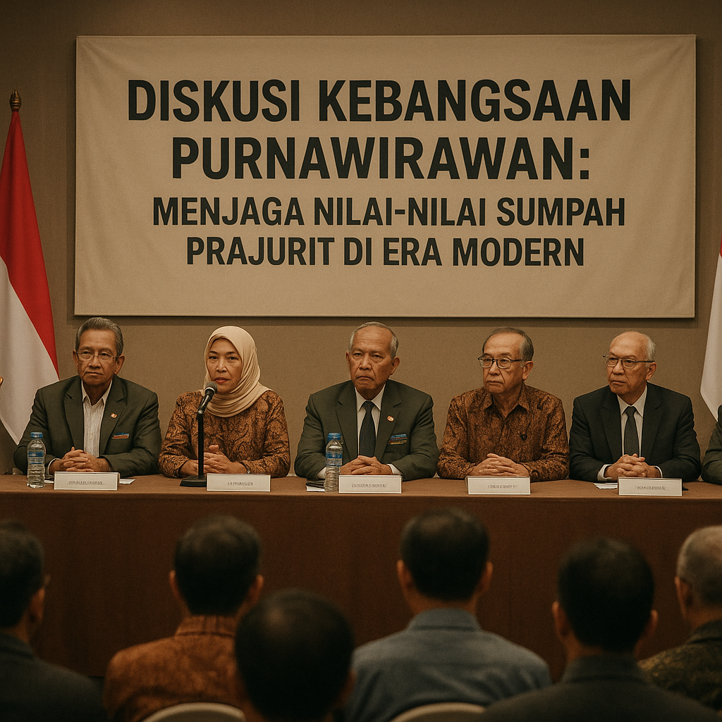 Diskusi Kebangsaan Purnawirawan: Menjaga Nilai-Nilai Sumpah Prajurit di Era Modern