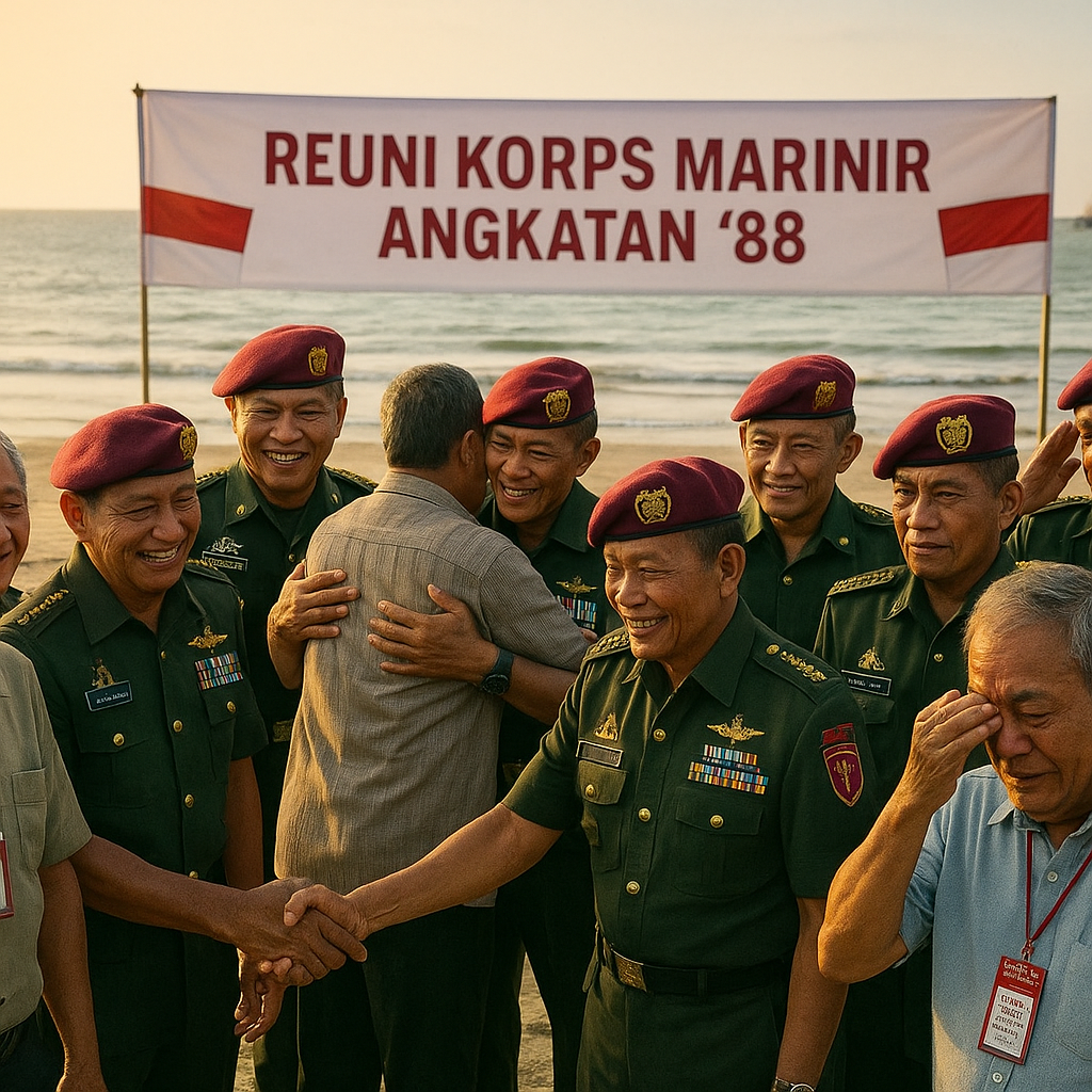 Reuni Korps Marinir Angkatan '88, Kenangan Pantai Indah dan Disiplin Laut tak Terlupakan