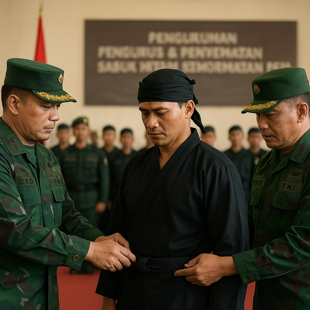 Danrem 051/WKT Dampingi Pangdam Jaya Hadiri Pengukuhan Pengurus dan Penyematan Sabuk Hitam Kehormatan PSM