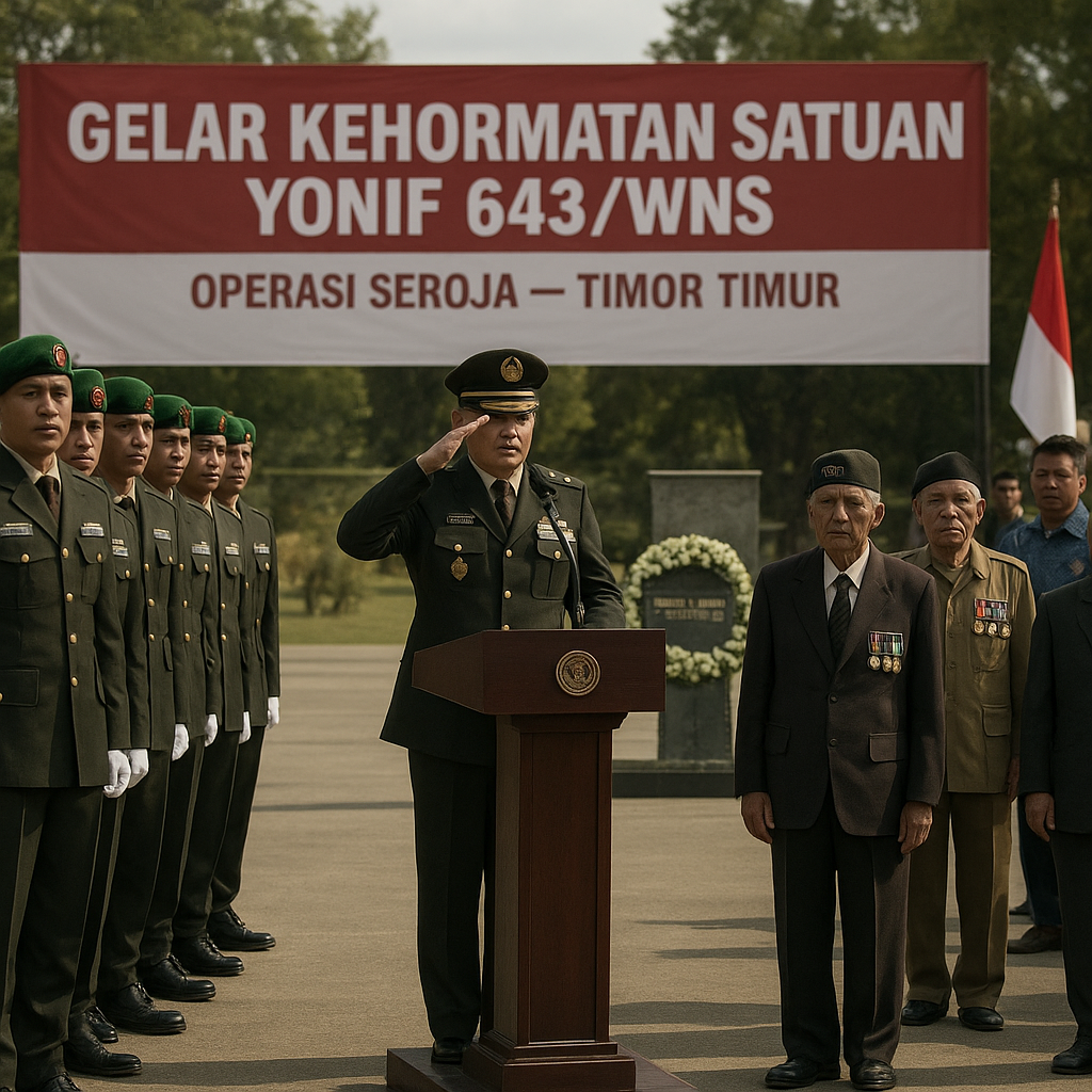Gelar Kehormatan Satuan Yonif 643/WNS, Mengenang Operasi Seroja di Timor Timur
