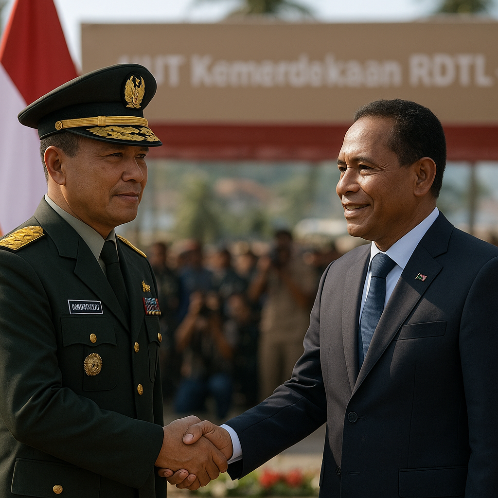 Panglima TNI Mengutus Danrem 161/WS Hadiri HUT Kemerdekaan RDTL di Dili