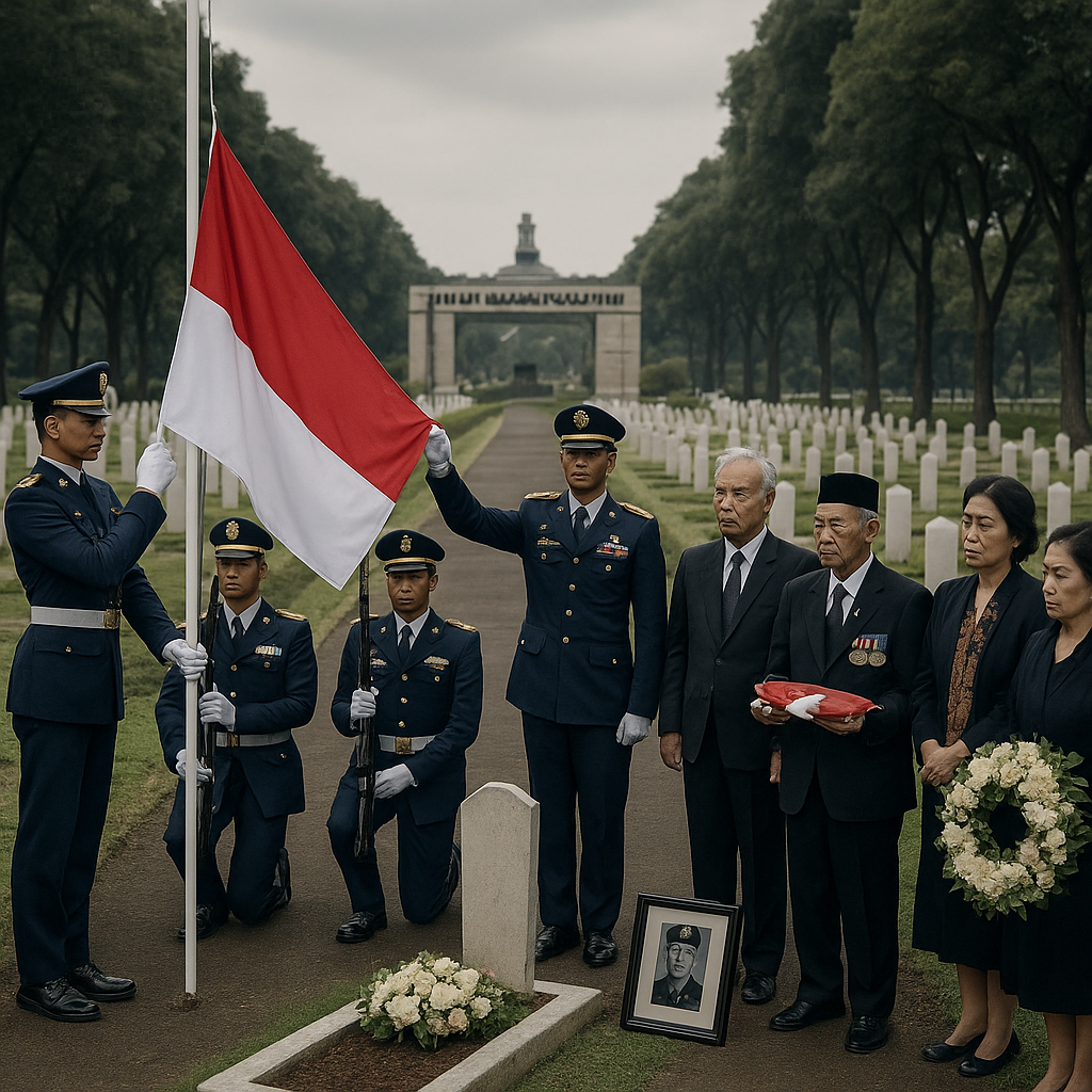 Upacara Penghormatan di Taman Makam Pahlawan Kalibata untuk Purnawirawan yang Berpulang dalam Sepekan