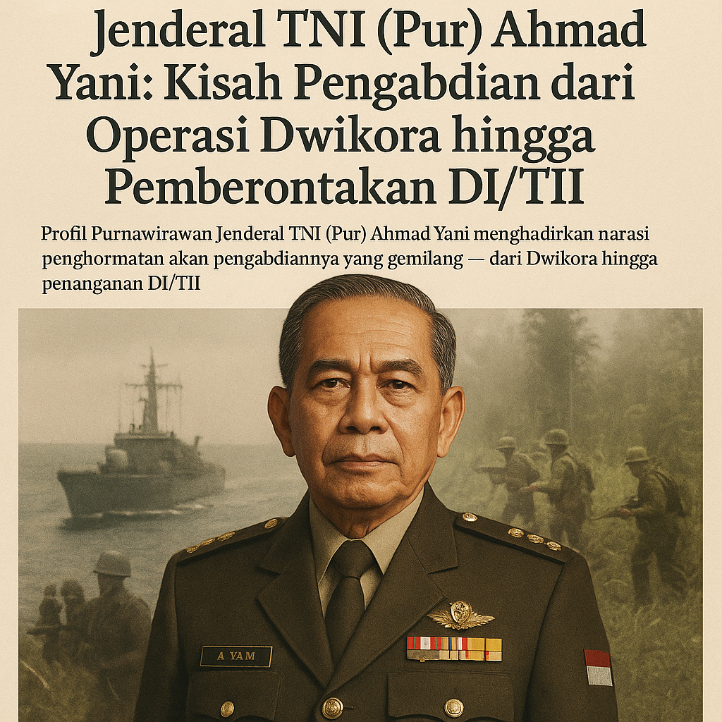 Profil Purnawirawan Jenderal TNI (Pur) Ahmad Yani: Kisah Pengabdian dari Operasi Dwikora hingga Pemberontakan DI/TII