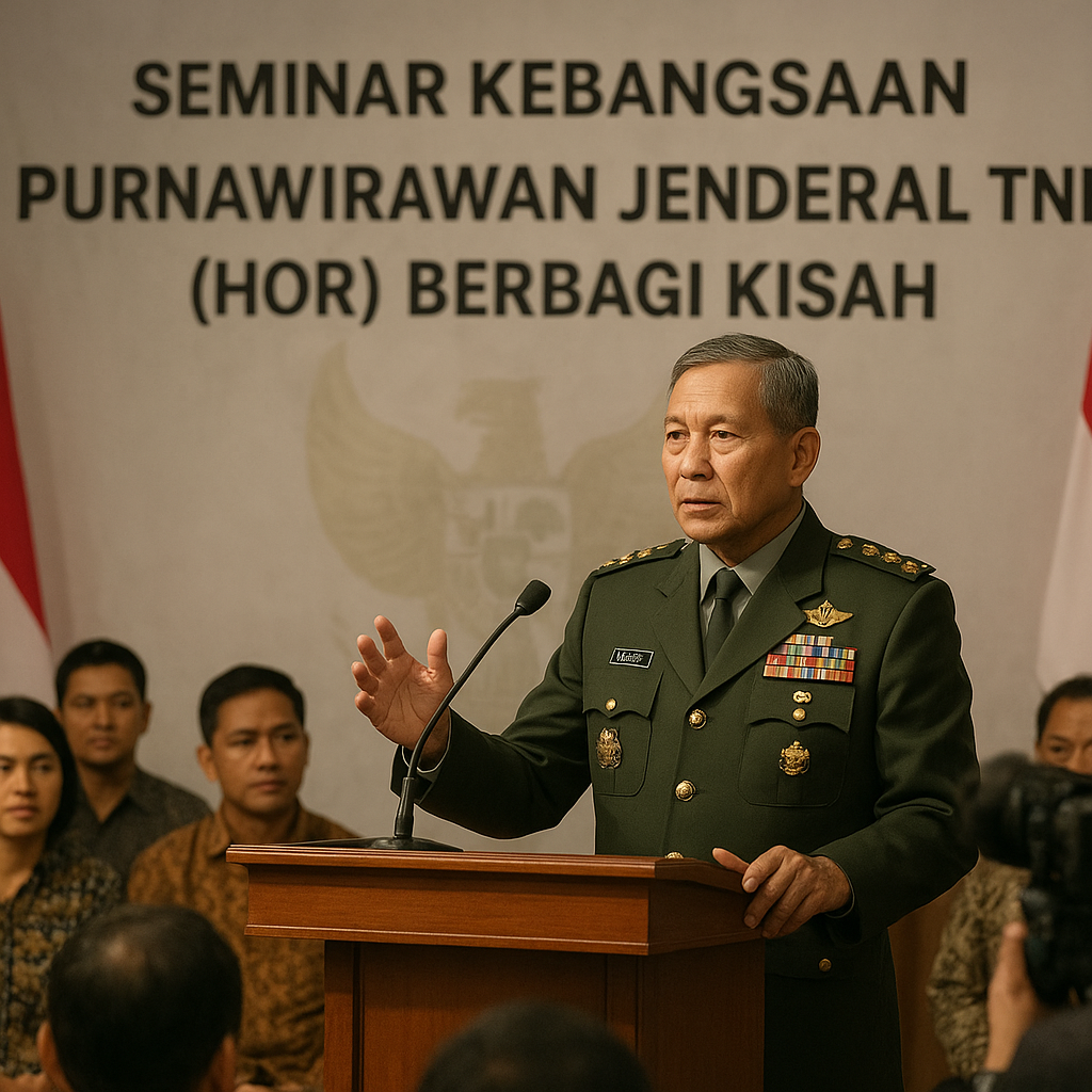Purnawirawan Jenderal TNI (HOR) Berbagi Kisah di Seminar Kebangsaan