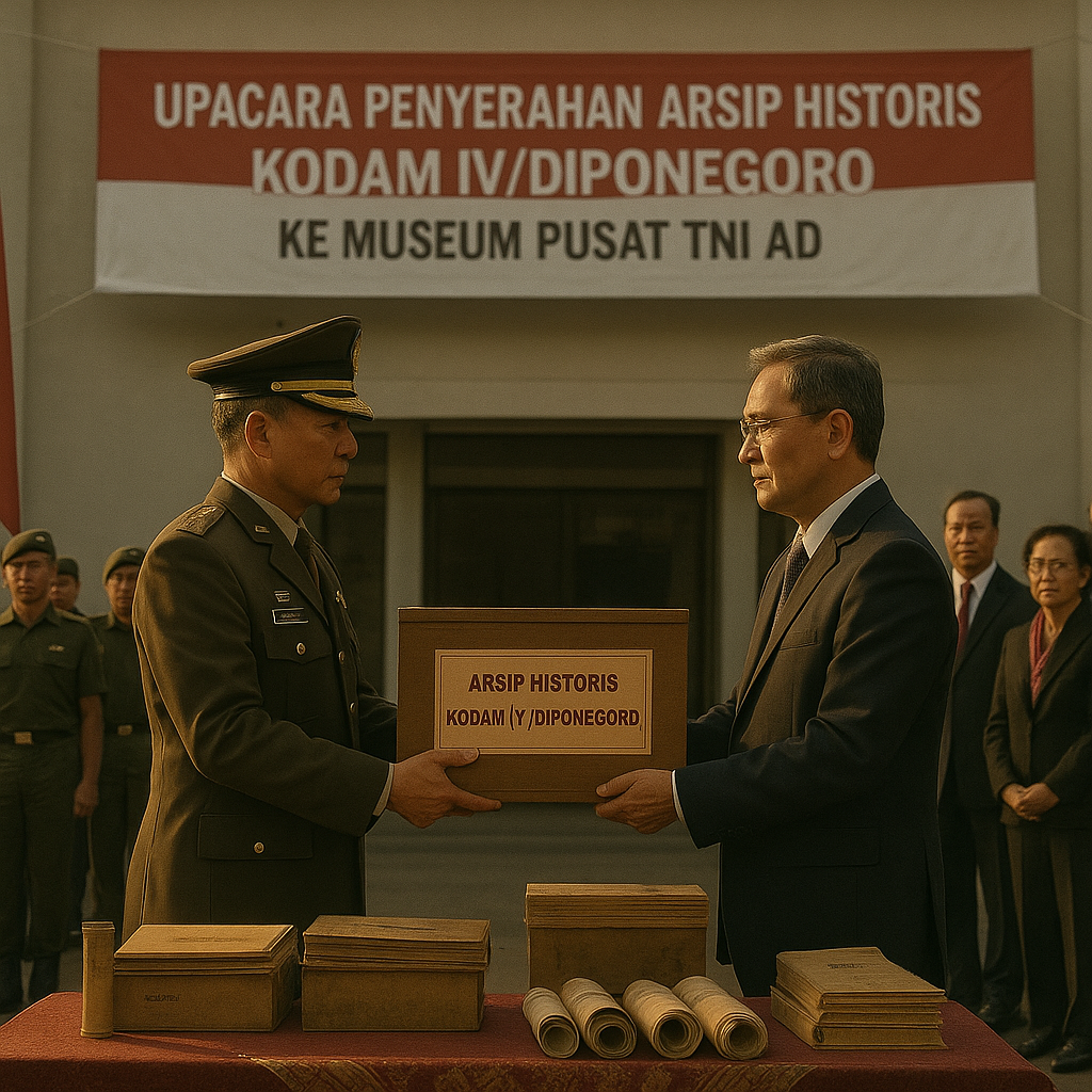 Upacara Penyerahan Arsip Historis Kodam IV/Diponegoro ke Museum Pusat TNI AD