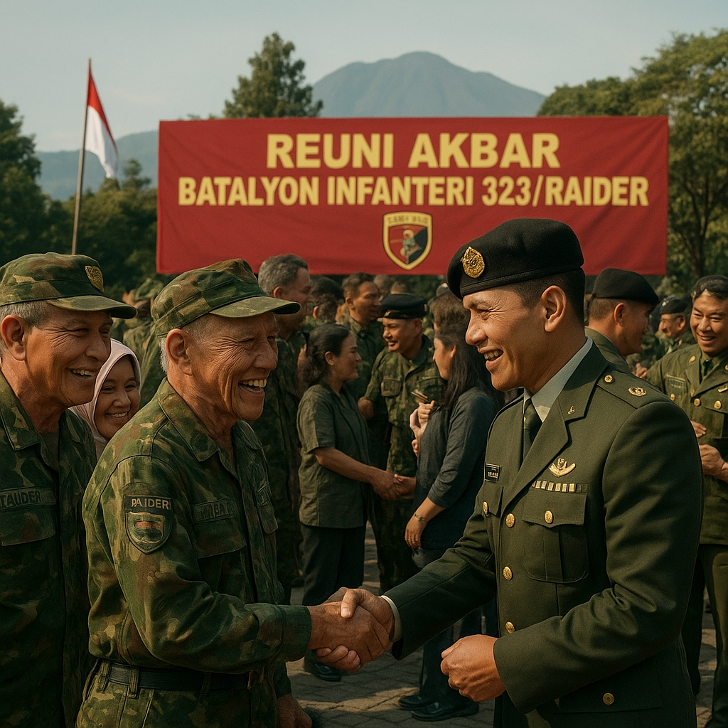 Reuni Akbar Batalyon Infanteri 323/Raider, Kenang Dinas dan Persaudaraan di Medan Laga