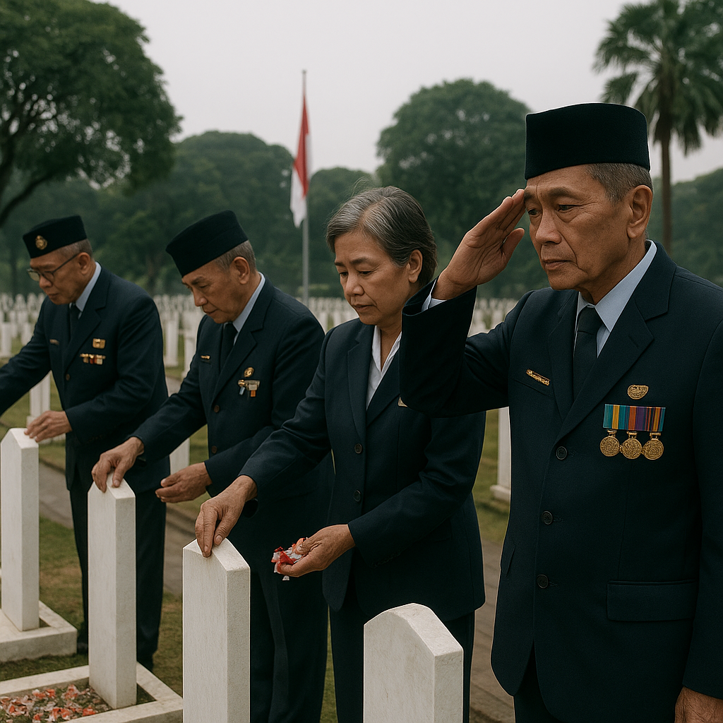 Ziarah ke TMP Kalibata, Purnawirawan Kostrad Beri Penghormatan Terakhir bagi Rekan Seperjuangan