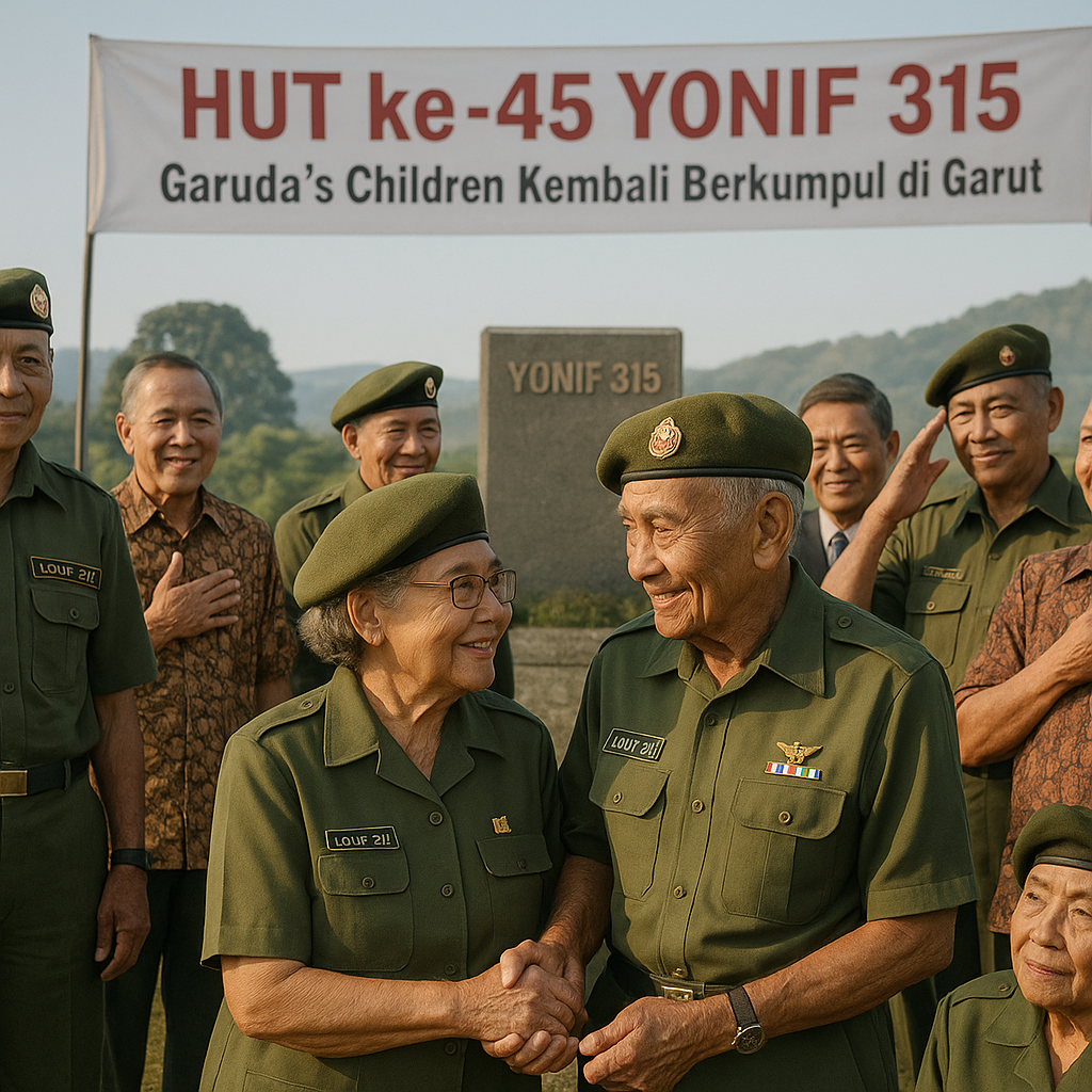 Peringatan HUT ke-45 Yonif 315: Garuda's Children Kembali Berkumpul di Garut