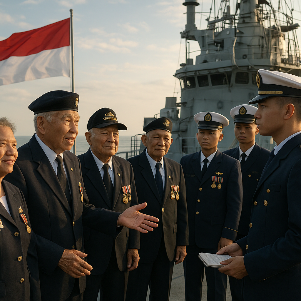 Purnawirawan TNI AL Pejuang Dwikora Berbagi Kisah Heroik di Kapal Perang RI