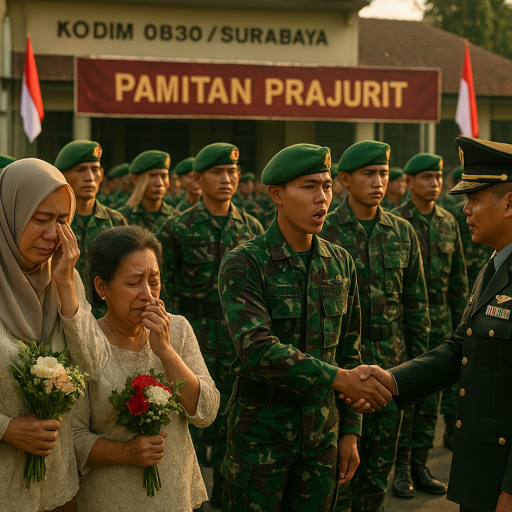 Upacara Tradisional 'Pamitan Prajurit' Dilestarikan di Kodim Surabaya