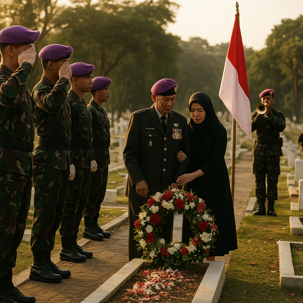 Upacara Penghormatan di TMP Kalibata untuk Purnawirawan Berjasa dari Korps Marinir