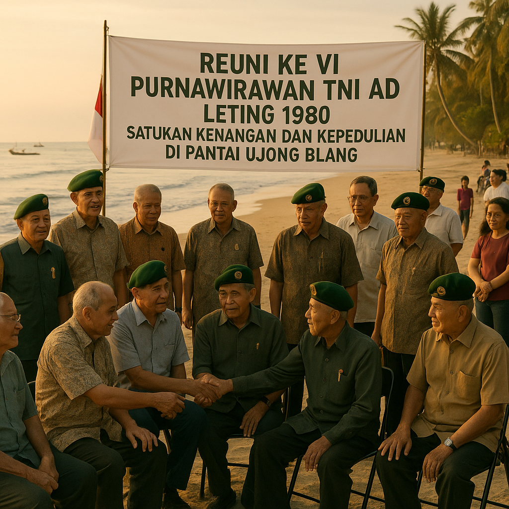 Reuni Ke VI Purnawirawan TNI AD Leting 1980 Satukan Kenangan dan Kepedulian di Pantai Ujong Blang