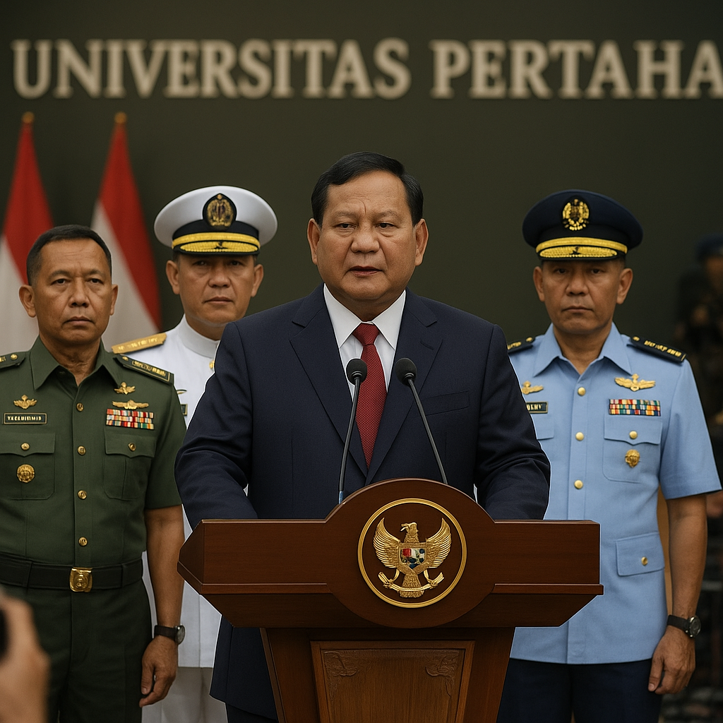 Prabowo Dorong Soliditas dan Kebersamaan Antar-Matra saat Taklimat Dansat TNI 2026