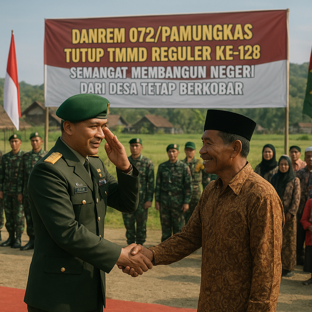 Danrem 072/Pamungkas Tutup TMMD Reguler Ke-128, Semangat Membangun Negeri dari Desa Tetap Berkobar