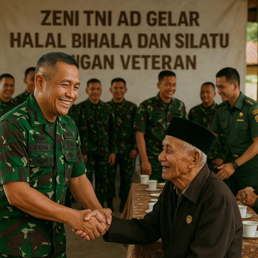 Zeni TNI AD Gelar Tradisi Halal Bihalal dan Silaturahmi dengan Veteran