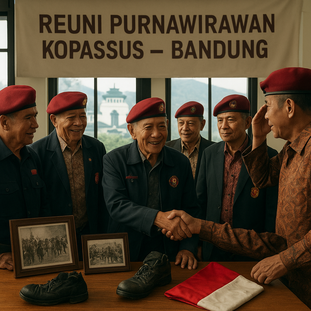 Purnawirawan Satuan Kopassus Gelar Reuni di Bandung, Mengenang Latihan dan Operasi bersama