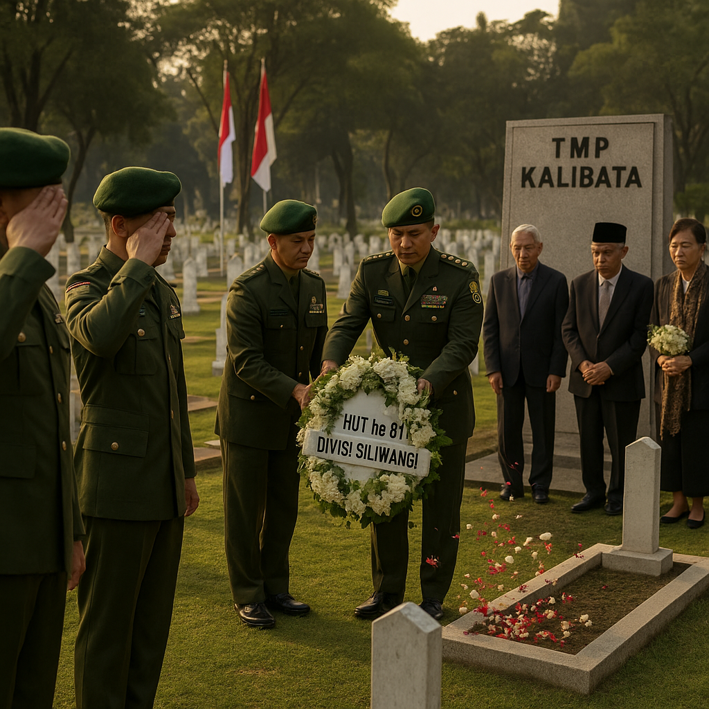 Upacara Penghormatan di TMP Kalibata: Peringati Hari Jadi Ke-81 Divisi Siliwangi