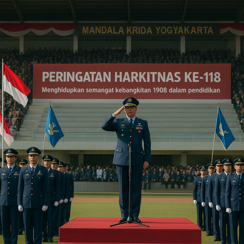 Upacara Peringatan Harkitnas ke-118 Dipimpin Gubernur AAU di Mandala Krida Yogyakarta