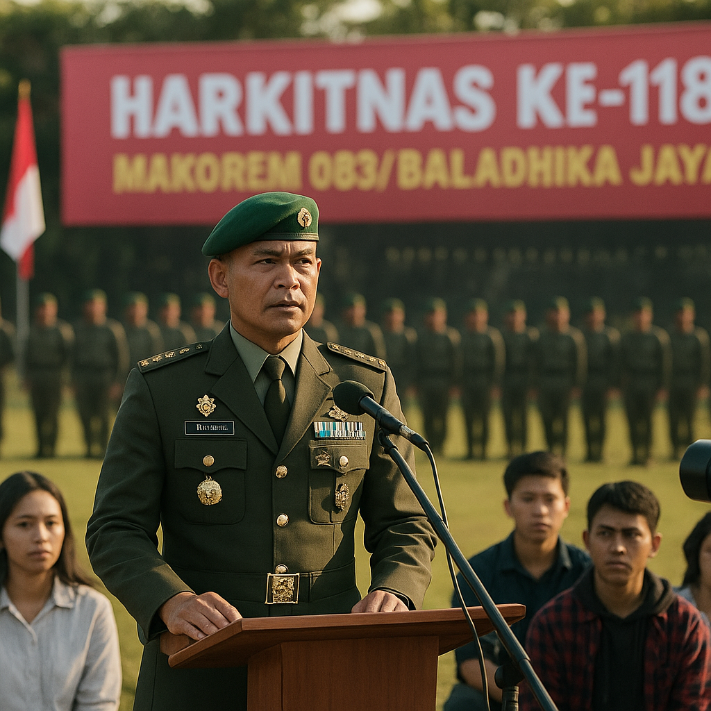 Peringati Harkitnas, Danrem 083/Bdj Ingatkan Bahaya Lunturnya Karakter Generasi Muda