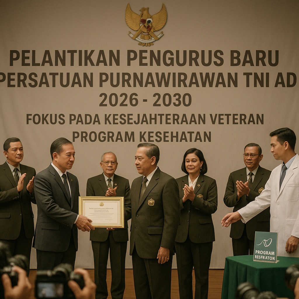 Pelantikan Pengurus Baru Persatuan Purnawirawan TNI AD, Fokus pada Kesejahteraan Veteran