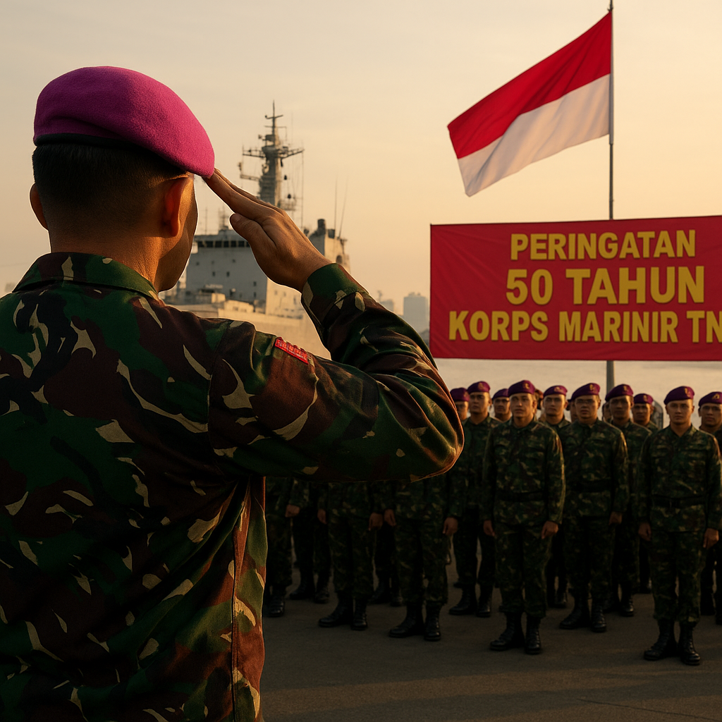 Peringatan 50 Tahun Pembentukan Korps Marinir TNI AL, Tradisi dan Kehormatan yang Tak Terlupakan