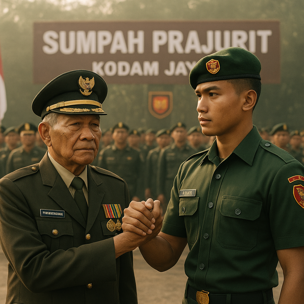 Upacara Tradisi 'Sumpah Prajurit' di Kodam Jaya, Diikuti Purnawirawan Senior