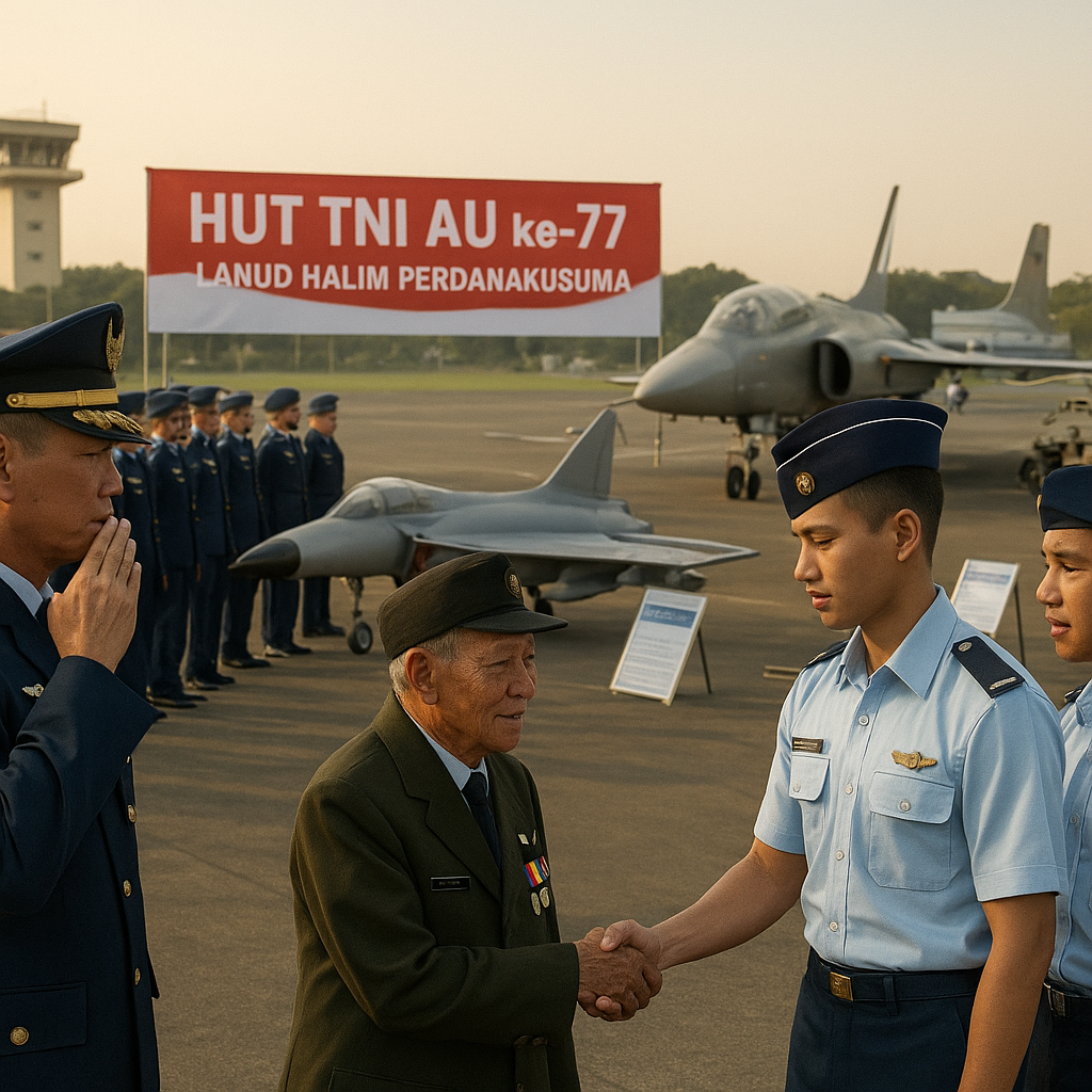 Peringatan Hari Ulang Tahun ke-77 TNI AU: Upacara dan Pameran Alutsista di Lanud Halim Perdanakusuma