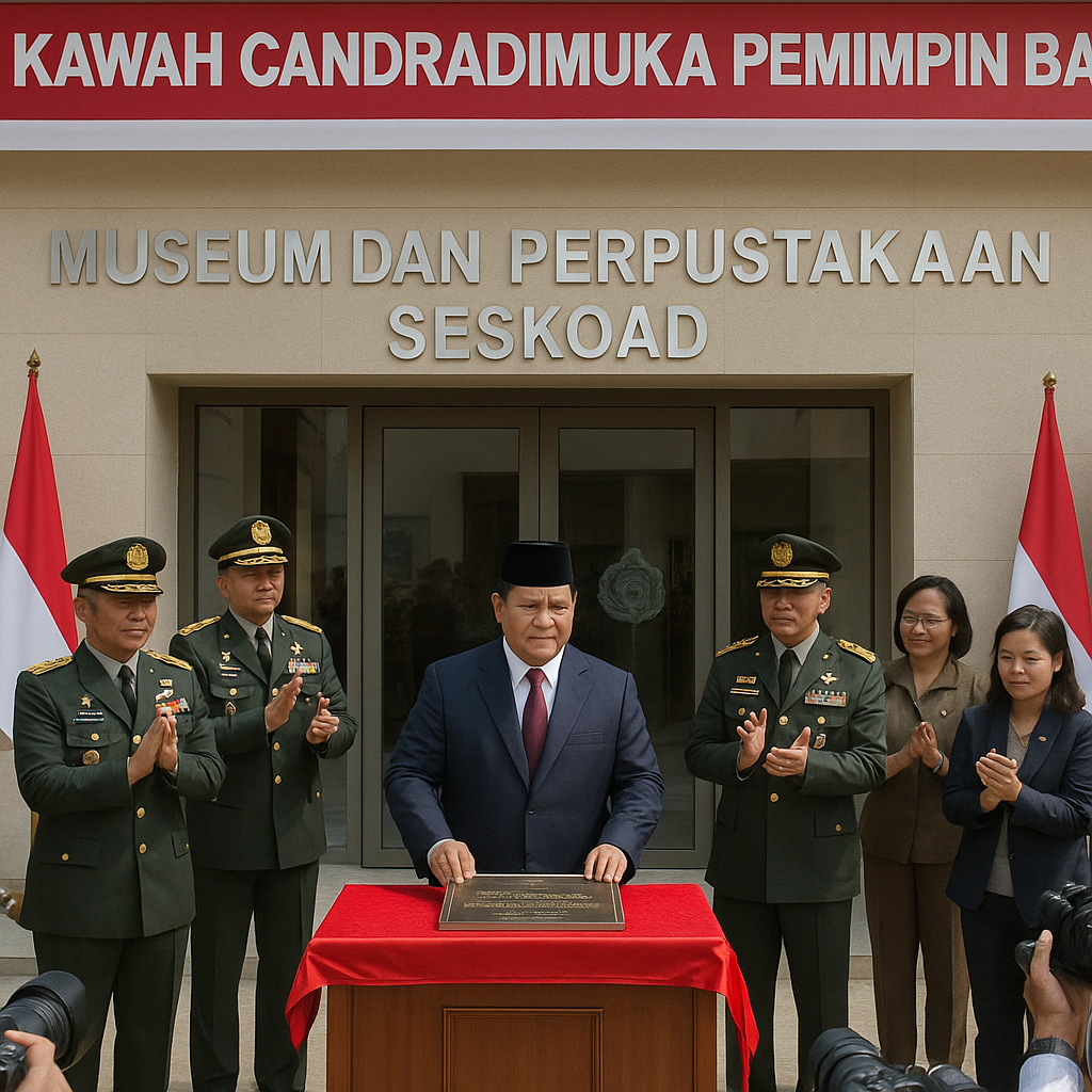 Kawah Candradimuka Pemimpin Bangsa, Prabowo Resmikan Museum dan Perpustakaan Seskoad