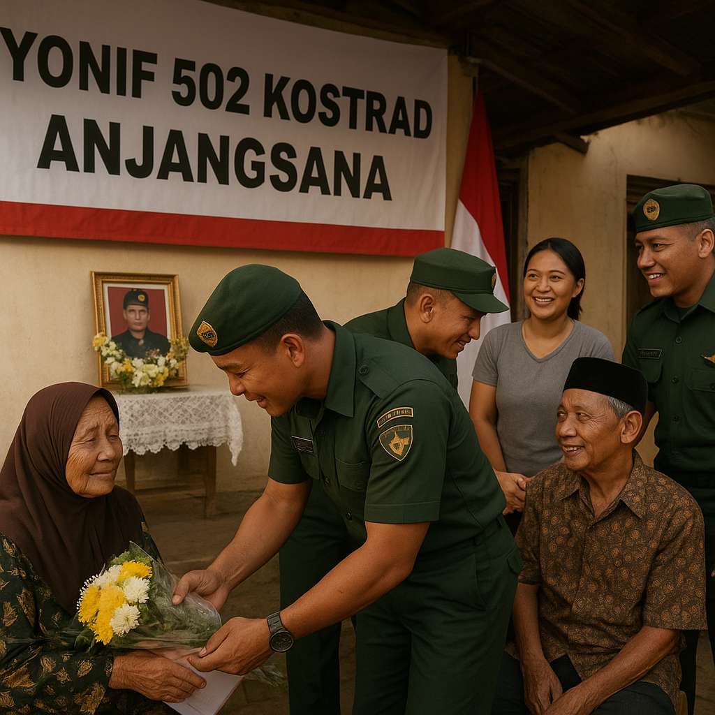 Yonif 502 Kostrad Gelar Anjangsana Warakawuri sebagai Bentuk Penghormatan kepada Veteran
