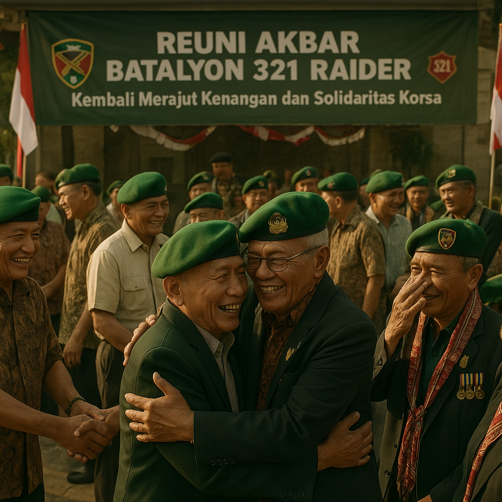 Reuni Akbar Batalyon 321 Raider, Kembali Merajut Kenangan dan Solidaritas Korsa