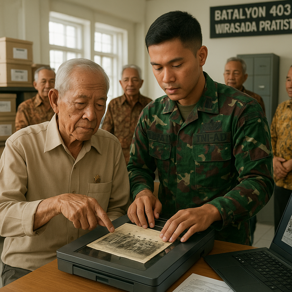 Digitalisasi Arsip Sejarah Batalyon 403/Wirasada Pratista, Selamatkan Memori Perjuangan di Tanah Pasundan