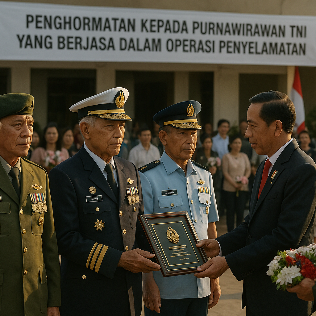 Penghormatan kepada Purnawirawan TNI yang Berjasa dalam Operasi Penyelamatan