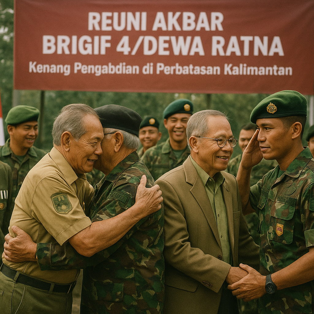 Reuni Akbar Brigif 4/Dewa Ratna, Kenang Pengabdian di Perbatasan Kalimantan