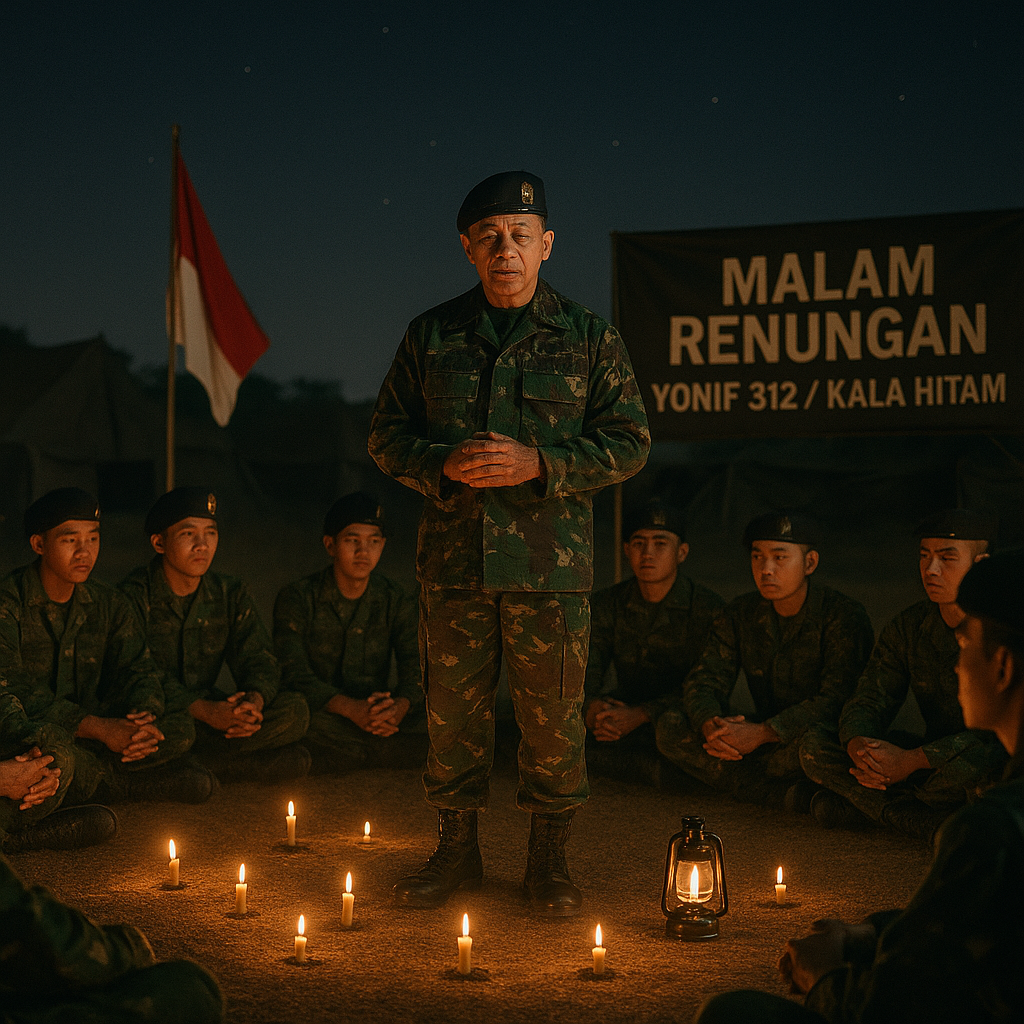 Tradisi 'Malam Renungan' Yonif 312/Kala Hitam, Warisan untuk Prajurit Baru